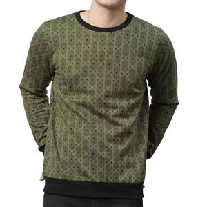 Sweat-shirt à col rond pour homme au design unique, couleur unie, décontracté, grandes tailles, polyester/coton, polaire, écologique, automne - Product Image 1