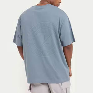 T-shirts surdimensionnés 100% coton de haute qualité pour hommes respirant écologique 220g conception de logo personnalisé service OEM prix raisonnable - Product Image 3