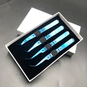 Professional Anti-Slip Stainless Steel 10mm <b>Smooth</b> Tip Anti-Magnetic Eyelash Extension Tweezers Precision Lash Picking <b>Tool</b> - Product Image 3