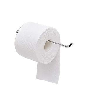 Porte-papier toilette mural durable en métal et bois, sans électricité, personnalisable, pour hôtel, salle de bain, toilettes - Product Image 1