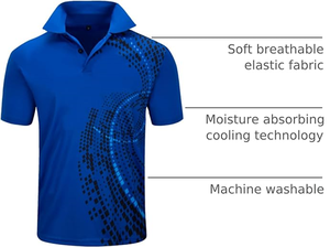 เสื้อโปโลสำหรับผู้ชายแขนสั้นเสื้อยืดเทนนิสแบบสปอร์ต - Product Image 3