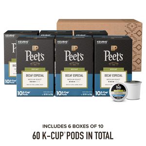 Peet's Coffee, Medium Roast Decaf Keurig K-Cup Pods, Decaffeinated Arabica Coffee - Decaf Especial 60 Count - Product Image 6