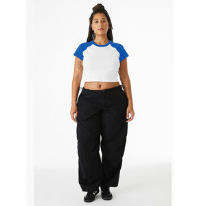 Camisetas de Manga Raglán con Apliques 3D para Mujer, Primavera-Verano, Cuello Redondo, Estilo Y2K, Lindas para Salir, Camisetas Cortas - Product Image 5