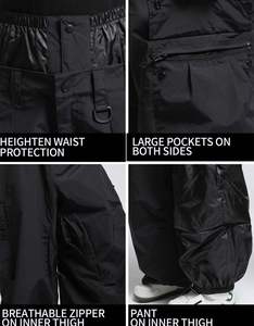 Pantalons de survêtement pour hommes 100% coton, taille mi-haute, joggings, logo brodé, décontractés, amples, taille élastique, poches latérales - Product Image 2