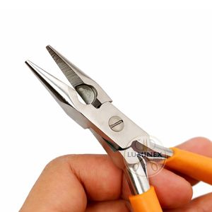 5 Inch Chain Nose Jewelry <b>Pliers</b> with Wire Cutter Precision Bending Tool Stainless Steel Ergonomic Handle Green - Product Image 6