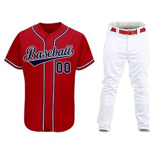 Conjuntos de ropa de béisbol y softbol de alta calidad, jersey de béisbol liso azul personalizado, pantalones de béisbol para niños y niñas - Product Image 2