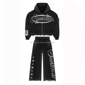 Conjunto Deportivo de Pantalones y Sudadera con Capucha para Hombre, Nuevo Modelo 2025, Ropa Deportiva Informal de Invierno, Talla Grande, Logotipo Personalizado, Alta Calidad, 100% Algodón - Product Image 5