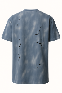 Camisetas de gran tamaño para hombre 100% algodón acanalado cuello redondo ropa de calle de alta calidad camiseta sólida personalizada para hombres - Product Image 2