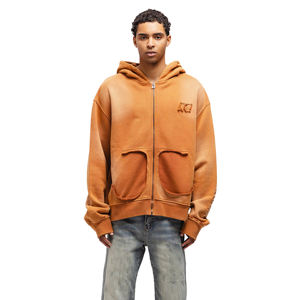 Sweat-shirts à capuche pour hommes de qualité supérieure, fabriqués en 2025, best-sellers, 100% coton, hiver, fermeture éclair, imprimé en relief, coupe classique - Product Image 1