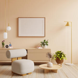 7058 Produit HPL de conception mi-siècle brun crémeux d'Indonésie pour l'application de salon - Product Image 2