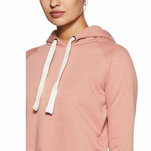 Sweat-shirt uni pour femme, haut court, couleur rose, Slim, décontracté, vêtements d'hiver, pull à capuche, fabriqué au Pakistan - Product Image 4