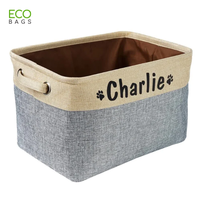 Panier à jouets pour chien en toile grande capacité, robuste et écologique, conception flexible, boîtes de rangement personnalisées, vente en gros OEM ODM