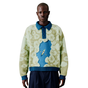 Suéter Tejido con Diseño de Paisaje, Textura Peluda, Hilo de Alta Calidad, Ropa de Invierno Premium, Suave, Cómodo y Casual - Product Image 3