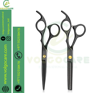 Kit de ciseaux de coupe de cheveux de barbier professionnel Ciseaux de coupe et d'amincissement en acier inoxydable avec poignée confortable - Product Image 2
