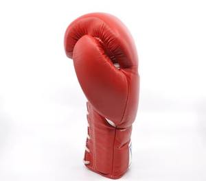 Gants de boxe professionnels en cuir de vachette 100% véritable, personnalisés avec logo, pour sparring, fermeture auto-agrippante, légers, Sanda - Product Image 5