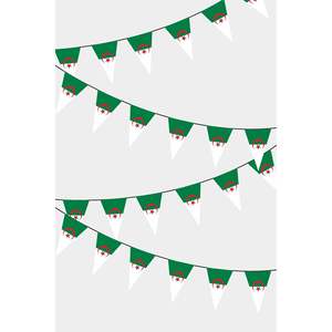 Guirlande de drapeaux triangulaires de l'Algérie pour décorations de fête - Product Image 1