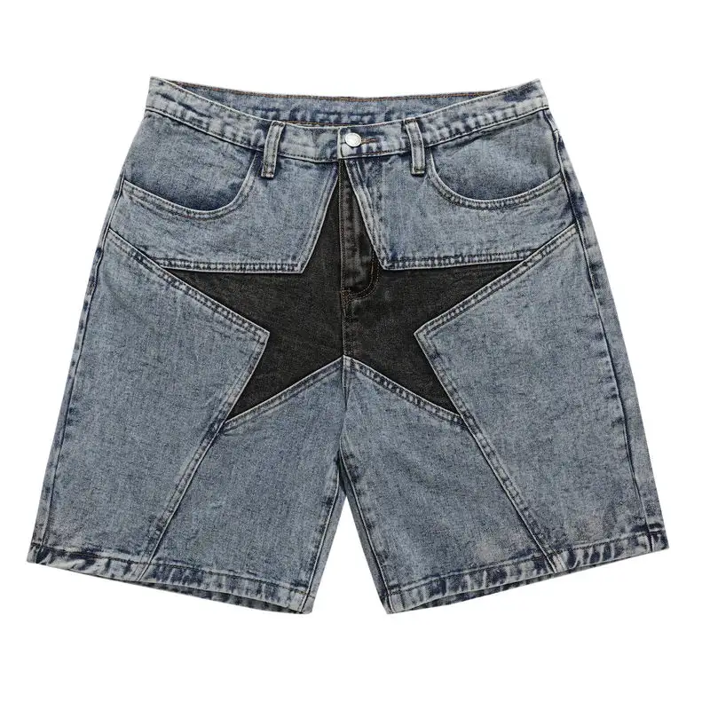 Tipi uomo Jogger Sweatwear pantaloncini larghi Mma pantaloncini Jeans Vintage Star Patch da uomo per uomo