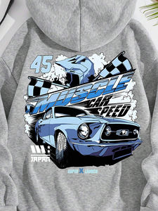 Sweat-shirts à capuche pour hommes, vente chaude, hiver, 100% coton, décontracté, mode, manches régulières, col à capuche uni, fabrication en gros - Product Image 5