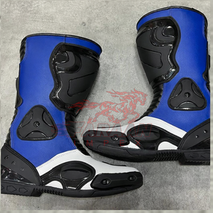 รองเท้าบูทมอเตอร์ไซค์สำหรับแข่งรถแบบขายส่ง รองเท้าบูทป้องกันสำหรับขี่มอเตอร์ไซค์ รองเท้าบูทหนังสำหรับนักขี่มอเตอร์ไซค์ รองเท้าบูทสำหรับสนามแข่งรถ มาตรฐาน CE รองเท้าบูทมอเตอร์ไซค์ ไซส์ 39-48 - Product Image 5