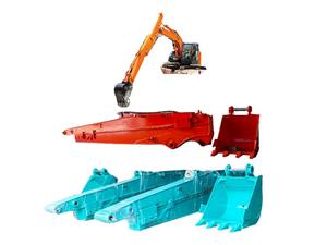 Hoog rendement 10M graafmachine schuifbare giek telescopische <span class=keywords><strong>arm</strong></span> lange reikwijdte giek voor <span class=keywords><strong>SH200</strong></span> SH210 SH260 ZX225 - Product Image 1