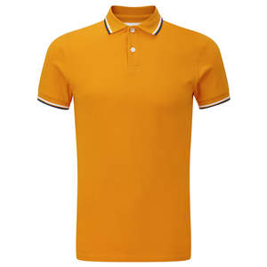 Diseño personalizado 100% algodón para hombre para Polo naranja sólido Golf con bordado por sublimación y logotipo - Product Image 4