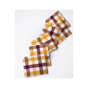 Serviettes de vaisselle en coton brodées par étoile jaune de golf anti-rétrécissement avec la texture Dobby OEM quantité minimale de commande 50 livraison durable de seuil de porte de label - Product Image 6