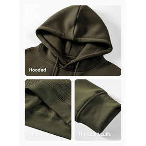 High Quality <b>Thick</b> <b>Fleece</b> Men's Hoodies Custom Logo Embroidered Streetwear Plus Size Blank Plain Sweatshirts with High Print - Product Image 4