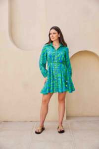 Belle robe mise à jour amusante chemise Zino croustillante coton classique imprimé fleur tissé robe classique écologique pour les femmes tenue décontracté - Product Image 4