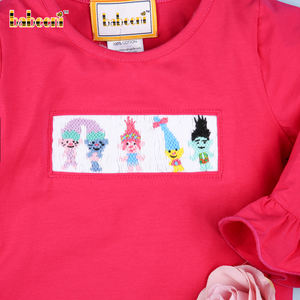 Chemise smockée de dessin animé 3D mignon garçon ODM personnalisé 100% coton fabricant de gros fabriqué en Vietnam-BB1605 - Product Image 3