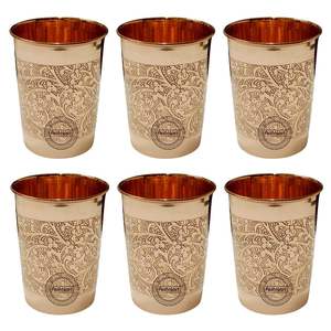 Gobelet en cuivre finition brillante écologique Avantages ayurvédiques idéaux pour la désintoxication et l'hydratation - Product Image 1