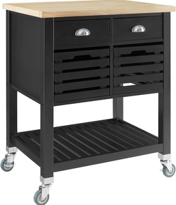 Carrito de cocina de bambú con marco de metal, cajón rodante, carrito móvil, barra, carrito de isla, restaurante al aire libre, comedor, hoteles, centros comerciales - Product Image 2