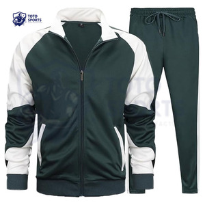 Nuevo Conjunto Deportivo de Alta Calidad para Hombre, Estilo Moderno, Cómodo y Ajustado, con Chaqueta de Cuello Alto y Cremallera Completa, Pantalones a Juego - Product Image 1