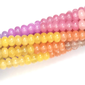 Magnifiques perles de quartz de couleur arc-en-ciel, forme ronde, lisses, 7-8 mm, perles de pierres précieuses de quartz multicolores, qualité AAA - Product Image 5