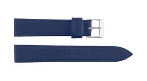 Bracelet de montre unisexe en cuir véritable bleu foncé classique de luxe 20 mm respirant résistant à l'eau pour montre connectée réglable - Product Image 3