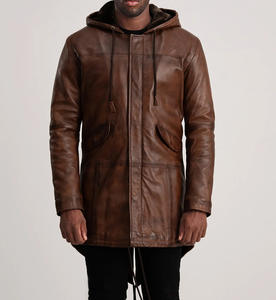 Chaqueta Bomber de Cuero Personalizada Unisex con Cuello Alto Impermeable para Hombre - Product Image 4