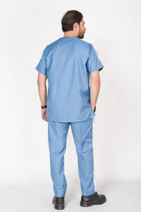 Conjuntos de uniformes de enfermería médicos de moda personalizados para hombres y mujeres tejido de sarga de poliéster/algodón a prueba de viento y secado rápido - Product Image 4