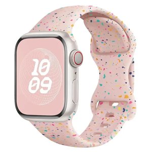 Correa Deportiva de Silicona Ado para Apple Watch, Suave y Transpirable, Ajustable para 45mm 49mm, Colores Naranja, Blanco y Rosa - Product Image 1