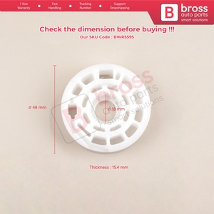 BWR5595 Window Regulator Repair <b>Cable</b> Roll <b>Gear</b> Reel Wheel Pulley for Carisma DA 1995-2006 4/5 Door - Product Image 5