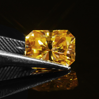 SICGEM Production en usine personnalisée 1 carat Moissanite en vrac vente en gros de Champagne jaune pierres précieuses tailles 2mm * 4mm-10mm * 14mm