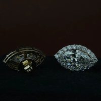 Pendientes de Diamante Swaroop de Lujo, Corte Marquesa, Cultivados en Laboratorio, Certificados por IGI, Chapados en Oro Blanco/Rosa de 18KT/14KT, Opción Moderna para Bodas
