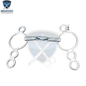 Bocado de Acero Inoxidable con Anillo Suelto para Equinos, Equipo de Control de Equitación con Boquilla Articulada Suave para Entrenamiento de Caballos - Product Image 3