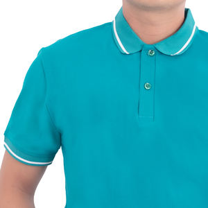 T-shirt de polo pour hommes de haute qualité: mélange de coton 210gsm pour le golf/sport, expédition rapide, OEM/ODM - Product Image 2