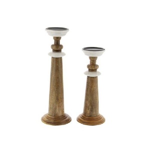 Portavelas decorativo artesanal de madera de primera calidad de diseño artístico de diseño clásico de Venta caliente para boda y fiesta - Product Image 5