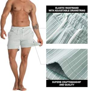 Custom Men Shorts Double-<b>layer</b> Printing Fitness Sports Shorts Men's Thin Lined Quick-drying Breathable Woven Shorts - Product Image 2