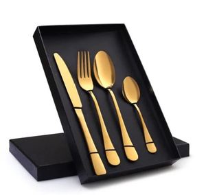 Juego de Cubiertos de Acero Inoxidable en Tono Dorado, Estilo Real, Elegante, Duradero, Ligero y Sostenible - Product Image 6