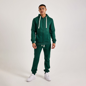 Sweat-shirt à capuche zippé vert pour homme, coupe classique, 100 % coton molletonné, décontracté, pour l'automne, vente en gros, fabricant OEM - Product Image 2