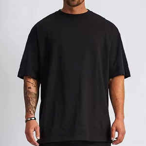 Nouveau haute qualité surdimensionné hommes Boxy t-shirts hommes vêtements de sport course sans couture Boxy t-shirt hommes surdimensionné goutte épaule chemises - Product Image 1