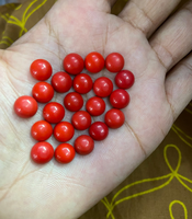 Magnifique cabochon synthétique en forme de corail rouge, pierre précieuse polie, taillée à la machine par une technologie de pointe, pour la fabrication de bijoux, pierre de naissance de mai, pour bagues