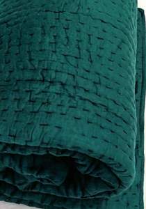 Colchas Kantha Sólidas al por Mayor, 60x90 Pulgadas, para Toda Temporada, 100% Algodón, Reversibles, Hechas a Mano, con Estampado Floral, Estilo Bohemio Ecológico - Product Image 3