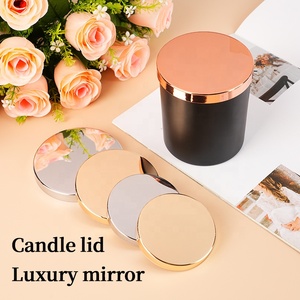 Nhà Máy Tùy Chỉnh Debossed Biểu Tượng Sang Trọng Sáng Bóng Gương Tăng Vàng Kim Loại Phẳng Nắp Valentine Của Ngày Nến Lọ Và Bao Gồm Moq 1000 Chỉ - Product Image 4